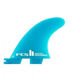 FCSII Performer Neo Glass Medium Tri-Quad fins teal gradient
