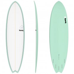 Planche de surf Torq Mod Fish 7'2 Pinline Colour White Sea Green