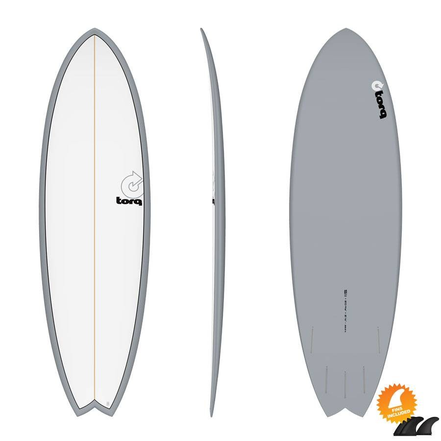 Planche de Surf Torq Mod Fish 5'11 Pinline colour white gray