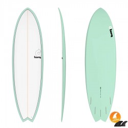 Planche De Surf Torq Mod Fish 6'3 Pinline Colour White Sea Green