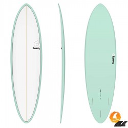 Planche de Surf Torq Mod Fun 6'8 Pinline Colour White Sea Green
