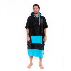 Poncho V All In Black Turquoise