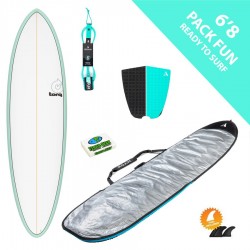 Pack Surf Funboard Torq 6'8 White Sea Green