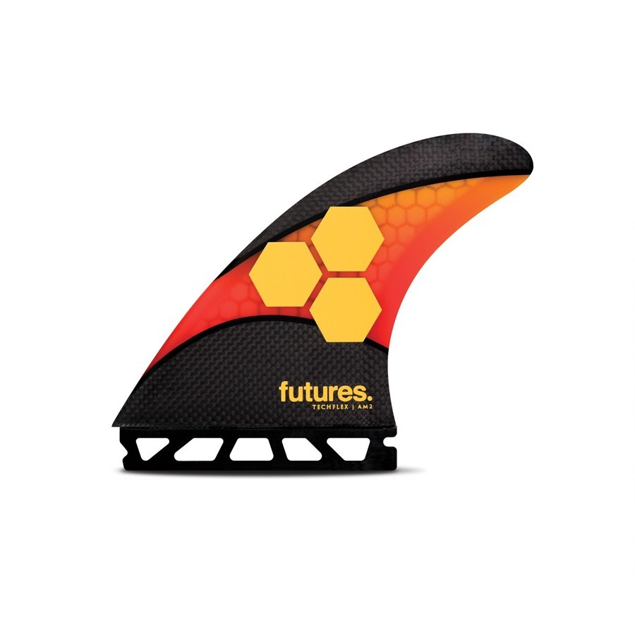 Dérives Futures AM2 Techflex 5 Fins Orange / Red - Large