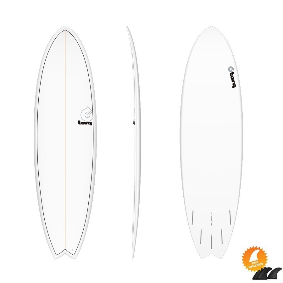 Planche de surf Torq Mod Fish 6'10 TET Pinline white