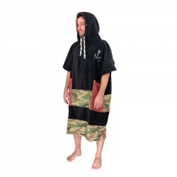 Poncho All In V Beach Crew - Black Camouflage