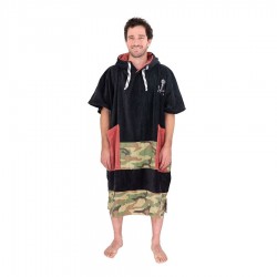 Poncho All In V Beach Crew - Black Camouflage