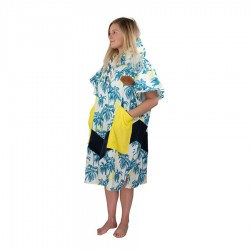 Poncho All In V Beach Crew - Palm Tree Fluo