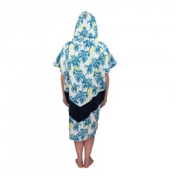 Poncho All In V Beach Crew - Palm Tree Fluo